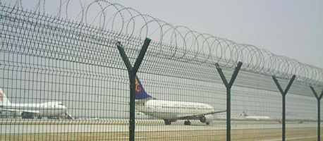 airport strong security fencing