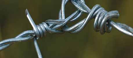 barbed wire sharp point