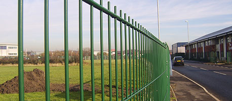 double wire fence green