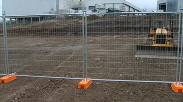 temporary fence in construction site