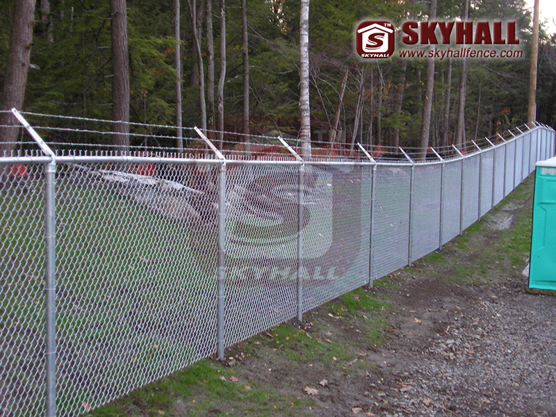 galvanized steel chain link fence