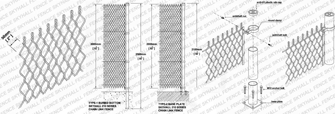 chain link fencing cad