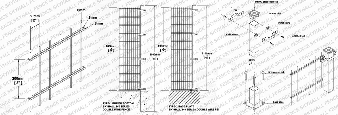 double wire fencing cad