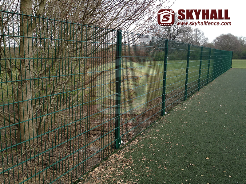 powder coated double wire fencing